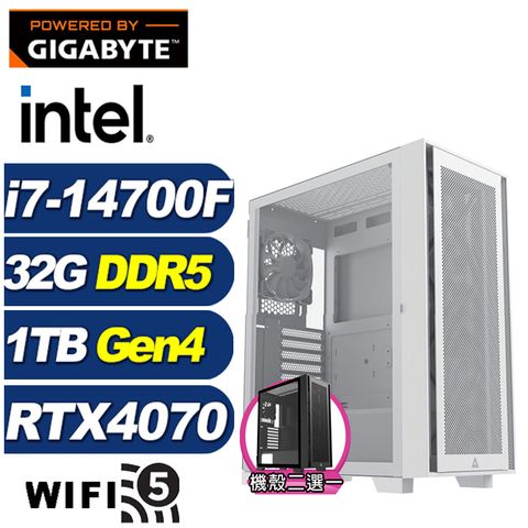 GIGABYTE 技嘉 (DIY)鍊金皇神(i7-14700F/B760/32G/1TB M.2/RTX 4070)