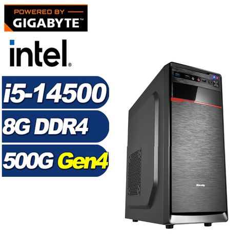 GIGABYTE 技嘉 (DIY)秘銀騎士(i5-14500/B760/8G/500G M.2)