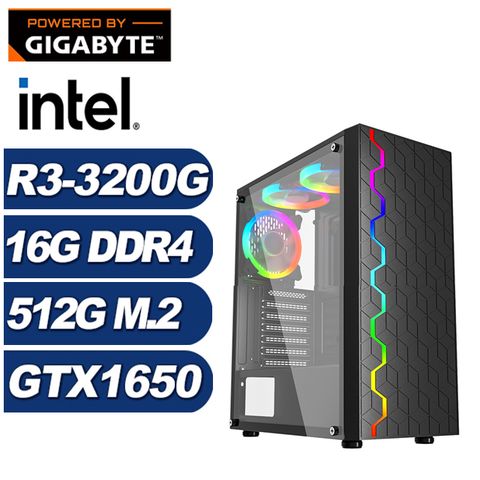 GeForce GTX 1650 4G技嘉B450平台「秘銀判官」R3四核獨顯電腦