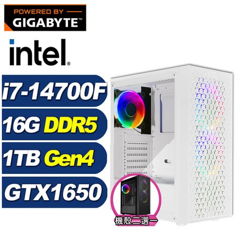 GeForce GTX 1650 4G技嘉B760平台「狂雷中校」i7廿核獨顯電腦