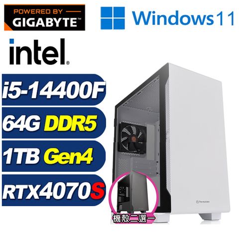 GIGABYTE 技嘉 (DIY)黑鳶上將W(i5-14400F/B760/64G/1TB M.2/RTX 4070 SUPER/Win11)