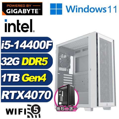 GIGABYTE 技嘉 (DIY)八荒英雄W(i5-14400F/B760/32G/1TB M.2/RTX 4070/Win11)