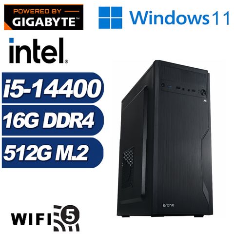 GIGABYTE 技嘉 (DIY)秘銀刺客W(i5-14400/H610/16G/512G M.2/Win11)