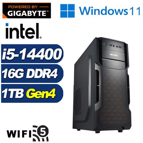 GIGABYTE 技嘉 (DIY)秘銀鬥士W(i5-14400/B760/16G/1TB M.2/Win11)