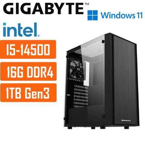 GIGABYTE 技嘉 (DIY)H610M平台{太陽系028W} i5 十四核 WIN11 文書電腦