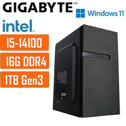 GIGABYTE 技嘉 (DIY)H610M平台{太陽系030W} i3 四核 WIN11 文書電腦