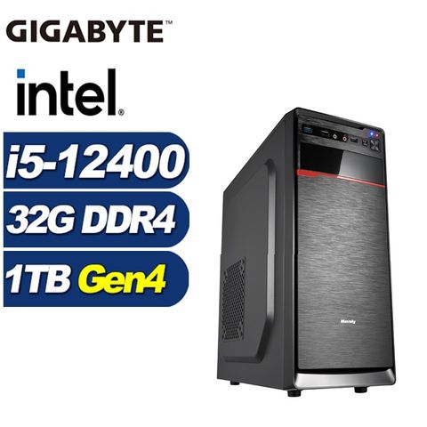 GIGABYTE 技嘉 (DIY)圓舞曲GN0EC(i5-12400/B760/32G/1TB M.2)