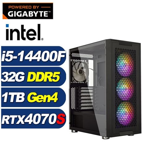 GIGABYTE 技嘉 (DIY)圓舞曲GL11C(i5-14400F/B760/32G/1TB M.2/RTX 4070 SUPER)