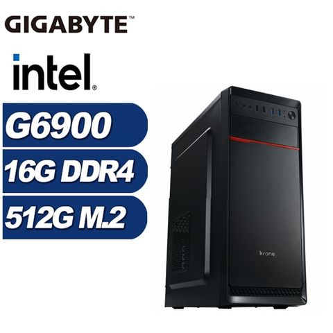 GIGABYTE 技嘉 (DIY)圓舞曲GN1DB(G6900/H610/16G/512G M.2)