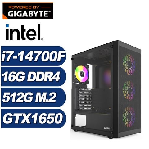 GeForce GTX 1650 4G技嘉H610平台「小夜曲GH7CB」i7廿核獨顯電腦