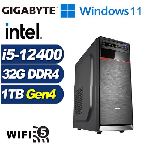 GIGABYTE 技嘉 (DIY)圓舞曲GN0ECW(i5-12400/B760/32G/1TB M.2/Win11)