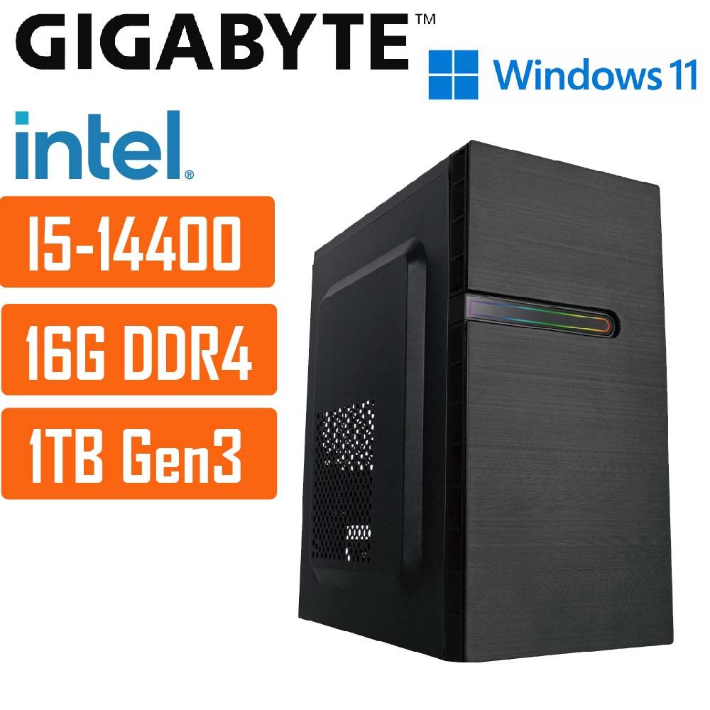 GIGABYTE 技嘉 (DIY)H610平台{仙女座星系021W} I5十核 WIN11 超值文書電腦