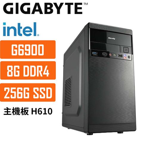 GIGABYTE 技嘉 (DIY)H610平台{仙女座星系037} Celeron雙核 超值文書電腦