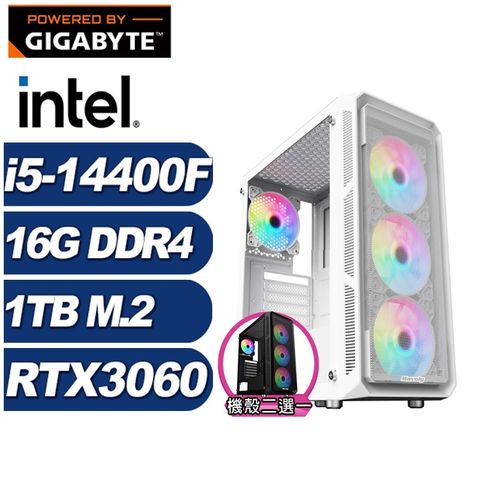 GIGABYTE 技嘉 (DIY)獅鷲獸I67C(i5-14400F/H610/16G/1TB M.2/RTX 3060)