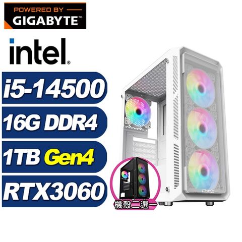 GIGABYTE 技嘉 (DIY)獅鷲獸I6FC(i5-14500/B760/16G/1TB M.2/RTX 3060)