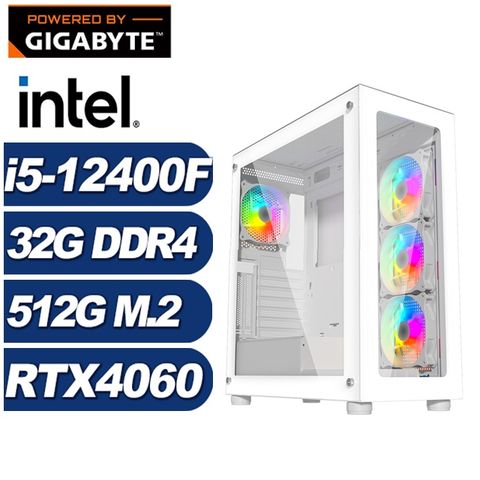 GIGABYTE 技嘉 (DIY)加農炮K16B(i5-12400F/H610/32G/512G M.2/RTX 4060)