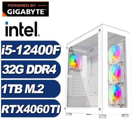 GIGABYTE 技嘉 (DIY)加農炮K1BC(i5-12400F/H610/32G/1TB M.2/RTX 4060TI)