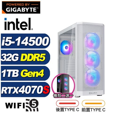 GIGABYTE 技嘉 (DIY)絢輝龍L46C(i5-14500/Z790/32G/1TB M.2/RTX 4070 SUPER)