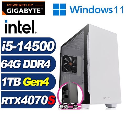 GIGABYTE 技嘉 (DIY)加農炮L04CW(i5-14500/B760/64G/1TB M.2/RTX 4070 SUPER/Win11)