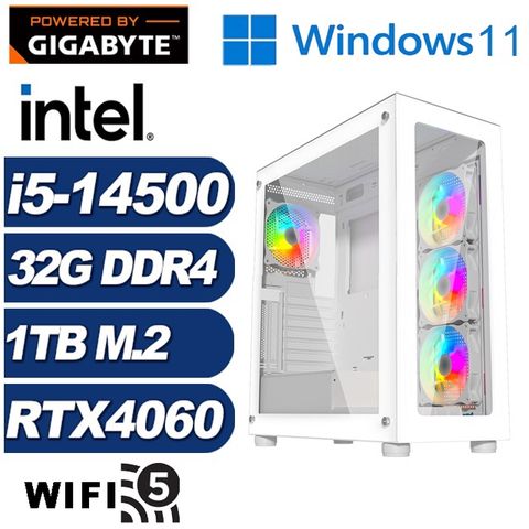 (DIY)偃月刀K3FCW(i5-14500/技嘉H610/32G/1TB M.2/RTX 4060/Win11)