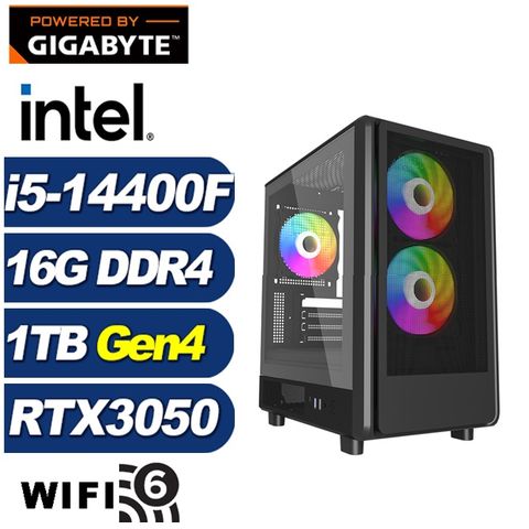 GIGABYTE 技嘉 (DIY)刻瑞斯J11C(i5-14400F/B760/16G/1TB M.2/RTX 3050)