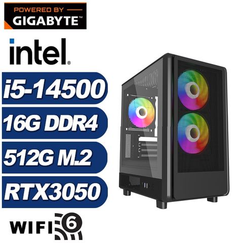 GIGABYTE 技嘉 (DIY)刻瑞斯J13B(i5-14500/B760/16G/512G M.2/RTX 3050)