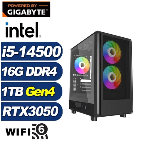 GIGABYTE 技嘉 (DIY)刻瑞斯J14C(i5-14500/B760/16G/1TB M.2/RTX 3050)