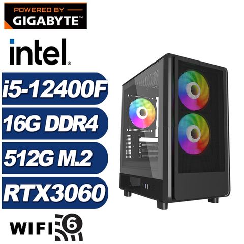 GIGABYTE 技嘉 (DIY)刻瑞斯I19B(i5-12400F/B760/16G/512G M.2/RTX 3060)