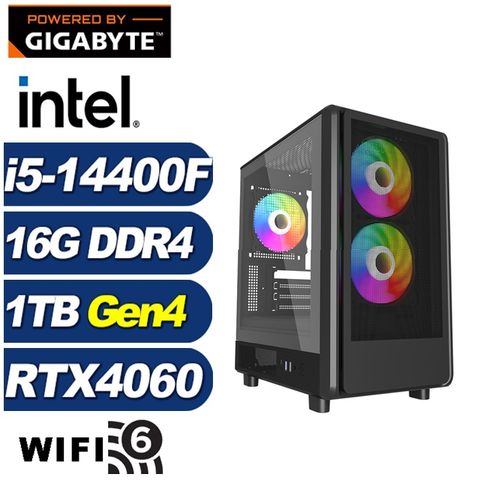 GIGABYTE 技嘉 (DIY)刻瑞斯K29C(i5-14400F/B760/16G/1TB M.2/RTX 4060)