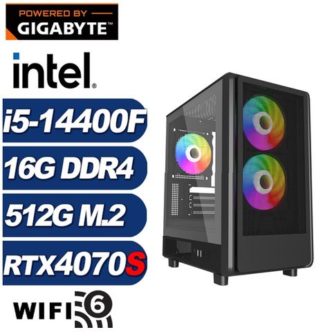 GIGABYTE 技嘉 (DIY)維斯塔L4CB(i5-14400F/B760/16G/512G M.2/RTX 4070 SUPER)