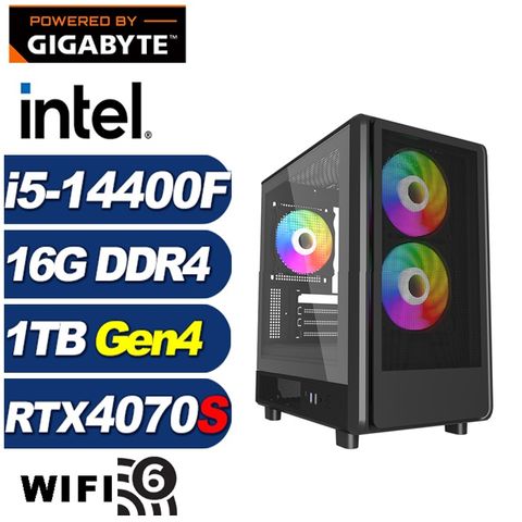 GIGABYTE 技嘉 (DIY)維斯塔L4DC(i5-14400F/B760/16G/1TB M.2/RTX 4070 SUPER)