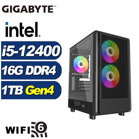 GIGABYTE 技嘉 (DIY)維斯塔N56C(i5-12400/B760/16G/1TB M.2)