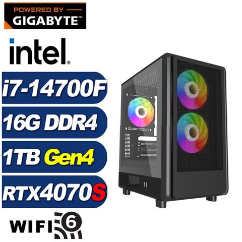 GIGABYTE 技嘉 (DIY)維斯塔L53C(i7-14700F/B760/16G/1TB M.2/RTX 4070 SUPER)