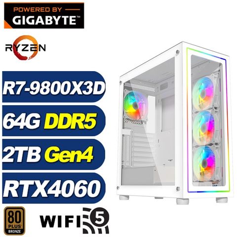 (DIY)驅逐艦K5BD(R7 9800X3D/技嘉B650/64G/2TB M.2/RTX 4060/水冷)