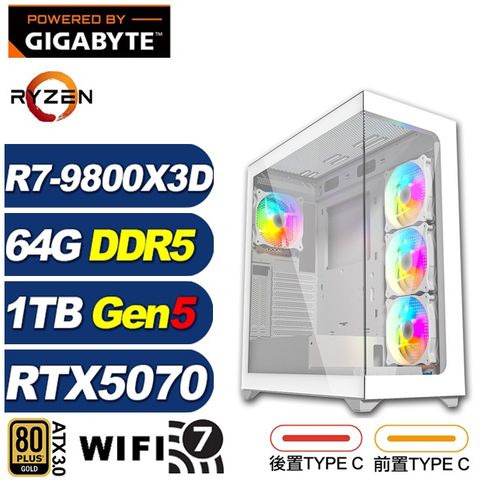 (DIY)裝甲艦LE2C(R7 9800X3D/RTX 5070/技嘉X870/64G/1TB M.2/水冷)