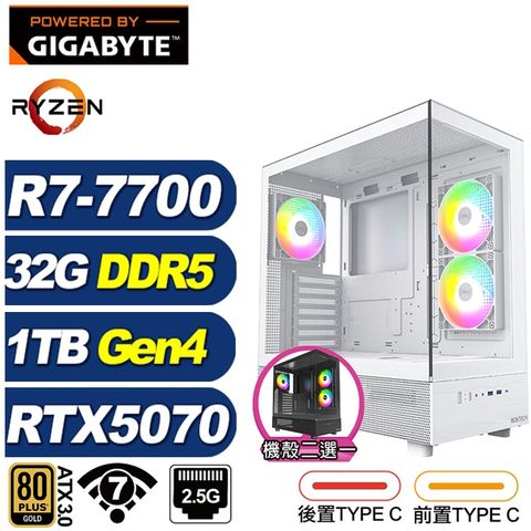 (DIY)登陸艦LF5C(R7-7700/RTX 5070/技嘉X870/32G/1TB M.2)