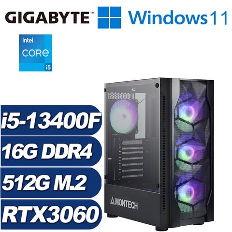 GeForce RTX 3060 12G技嘉B760平台「鬥魂武士W」i5十核Win11獨顯電腦