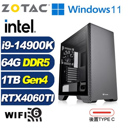 ZOTAC (DIY)闇黑巫師W(i9-14900K/技嘉Z790/64G/1TB M.2/RTX 4060TI/Win11)