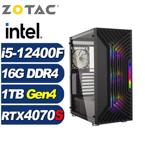 ZOTAC (DIY)獅鷲獸L52C(i5-12400F/華碩B760/16G/1TB M.2/RTX 4070 SUPER)