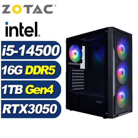 ZOTAC (DIY)雪原狼J08C(i5-14500/技嘉B760/16G/1TB M.2/RTX 3050)