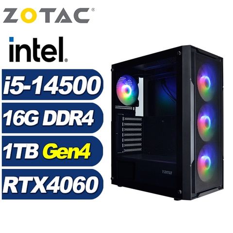 ZOTAC (DIY)暗星雲K15C(i5-14500/華碩B760/16G/1TB M.2/RTX 4060)