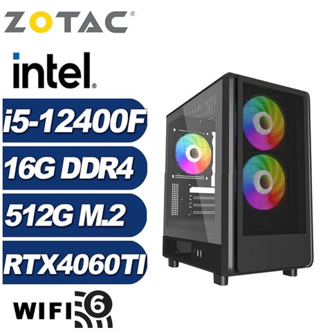 ZOTAC (DIY)刻瑞斯K01B(i5-12400F/技嘉B760/16G/512G M.2/RTX 4060TI)