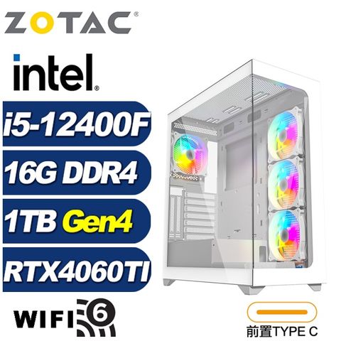 ZOTAC (DIY)武仙座K75C(i5-12400F/技嘉B760/16G/1TB M.2/RTX 4060TI)