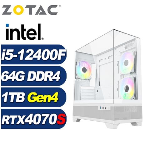 ZOTAC (DIY)武仙座L78C(i5-12400F/華碩B760/64G/1TB M.2/RTX 4070 SUPER)