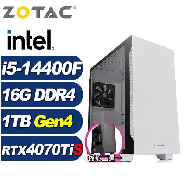 ZOTAC (DIY)武仙座ZL95C(i5-14400F/華碩B760/16G/1TB M.2/RTX 4070 TI SUPER)