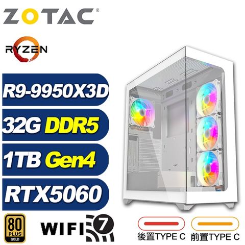 (DIY)白頰雀K0FC(R9 9950X3D/RTX 5060/技嘉X870/32G/1TB M.2/水冷)