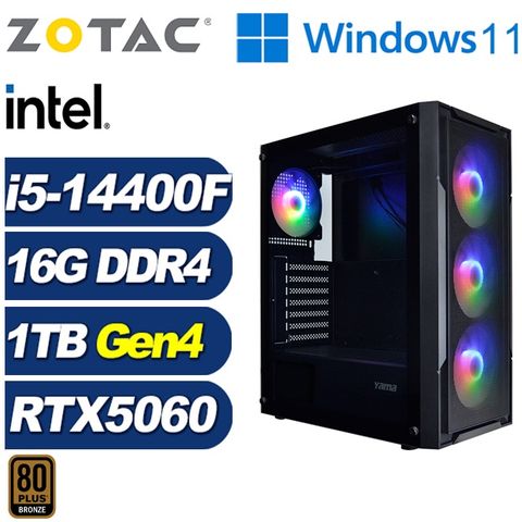 (DIY)白頰雀K12CW(i5-14400F/RTX 5060/華碩B760/16G/1TB M.2/Win11)