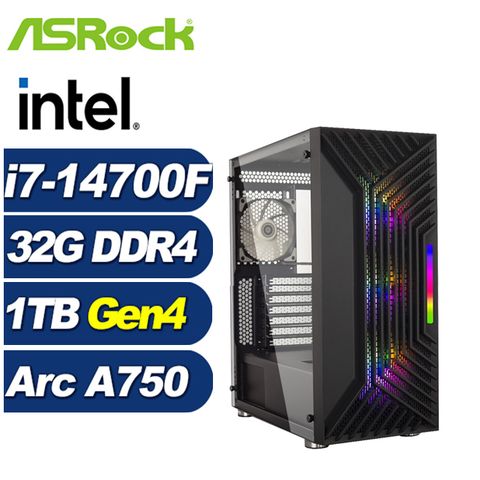 Intel Arc A750 8G華擎B660平台「修羅鬥士」i7廿核獨顯電腦