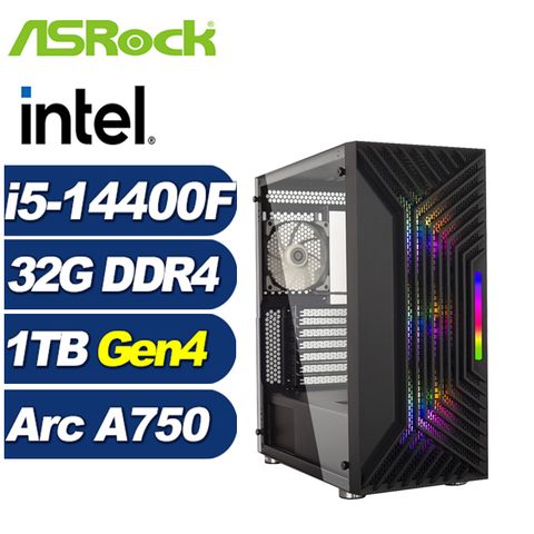 Intel Arc A750 8G華擎B660平台「深淵勇士」i5十核獨顯電腦