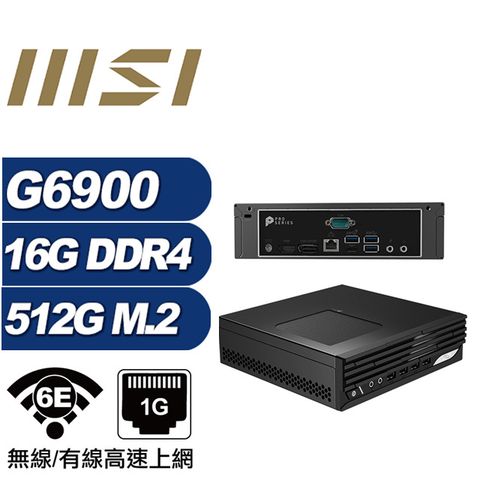 MSI 微星 (DIY)金龍勇士A PRO DP21 迷你電腦(G6900/16G/512GB M.2)